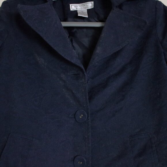 Vintage 80s/90s Simonton Says Navy Blue Jacket XS - Picture 3 of 14